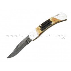 Bear & Son Folding Hunter Damascus Stag Bone