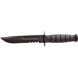 Ka-Bar Short Serrated Edge Leather