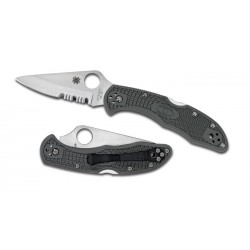 Navaja Spyderco Delica 4 Foliage Green Part Serrated