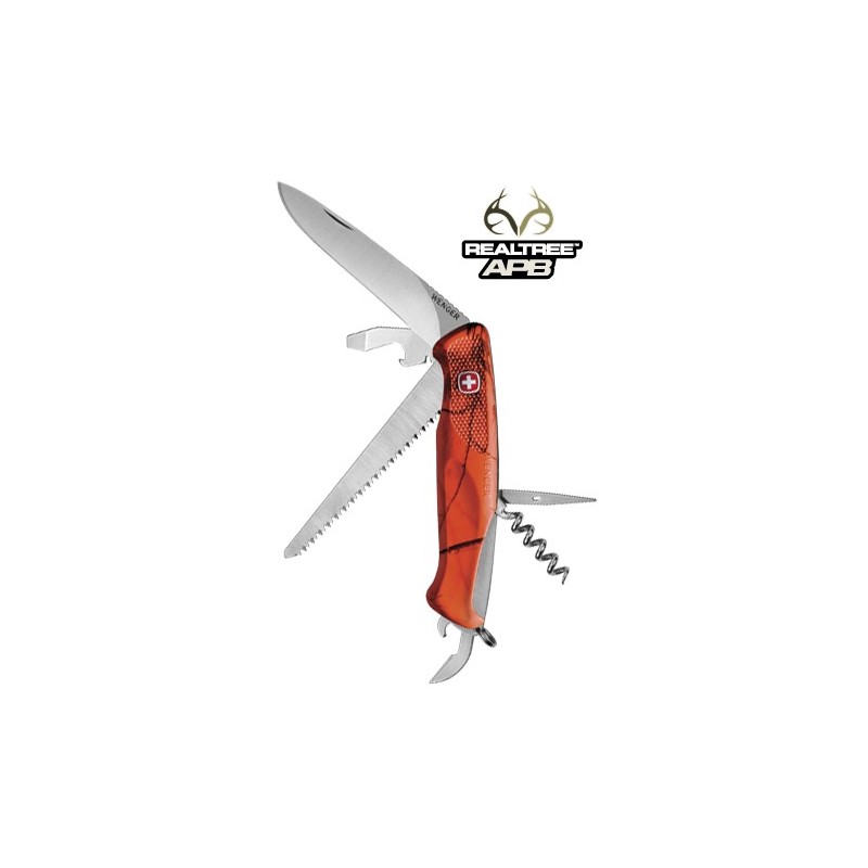 Navaja Multiusos Suiza Wenger Blaze 55 Camo Naranja Realtree