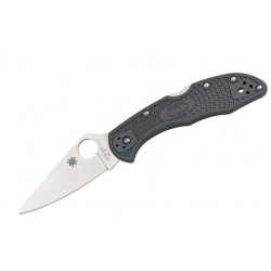 Navaja Spyderco Delica Flat Ground Filo Liso Gris FRN