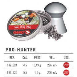 Balines Gamo Pro-Hunter 4,5 mm 250 ud