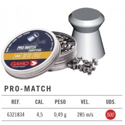 Balines Gamo Pro-Match 4,5 mm 500 ud