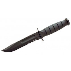 Ka-Bar Short Serrated Edge Leather