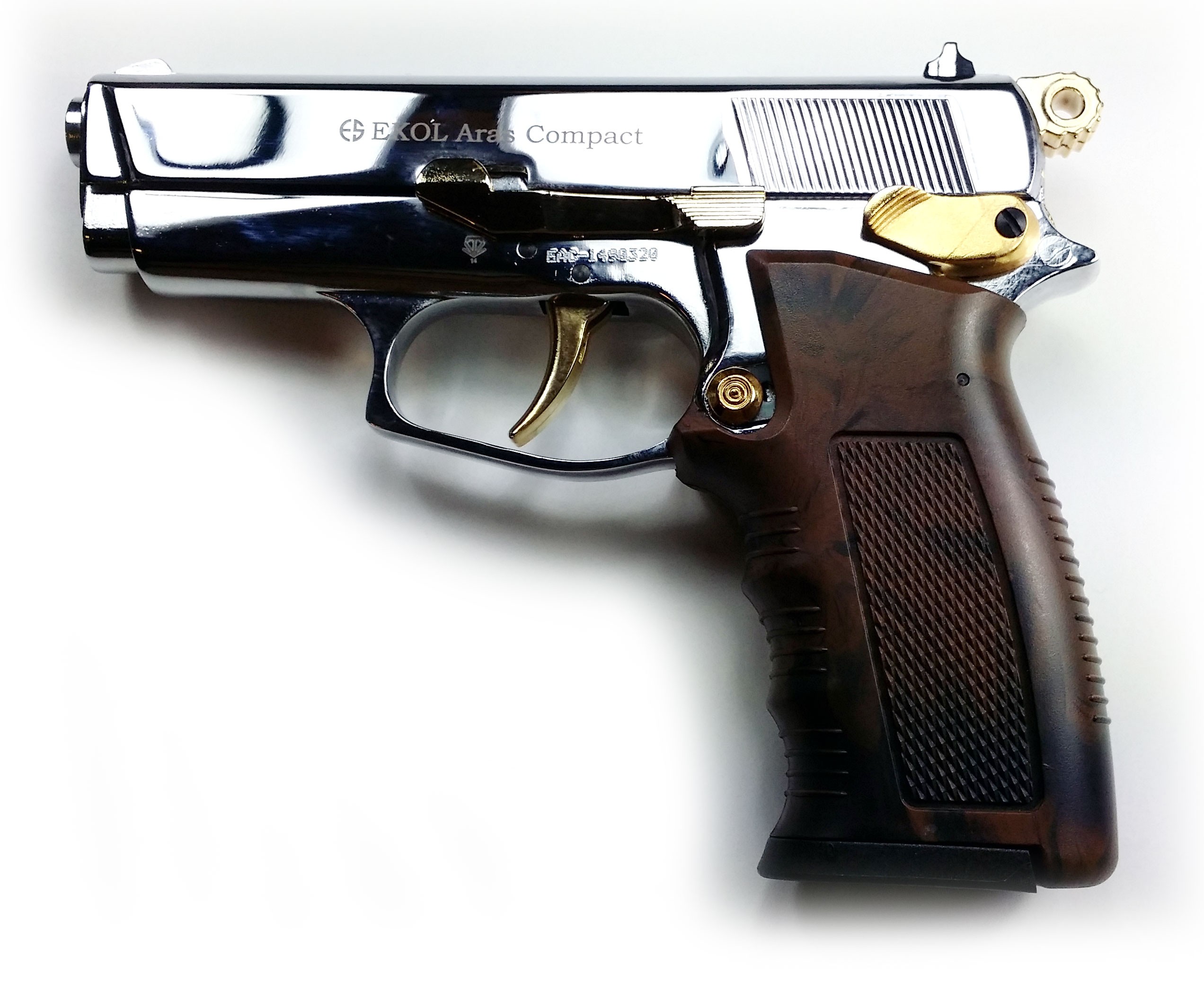 Pistola de fogueo Mini 8 mm Cromada, Comprar online