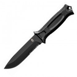 Gerber StrongArm Negro Parcialmente Serrado