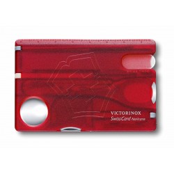 Victorinox - Tarjeta Multiusos Swisscard Nailcare 12 usos Rojo traslúcido