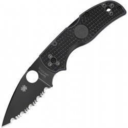 Navaja Spyderco Native 5 Hoja Negra Serrada