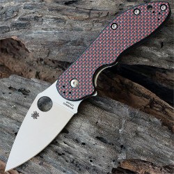 Navaja Spyderco Domino Red Weave