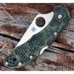 Navaja Spyderco Delica Flat Groun Green