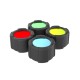 Filtros de Cuatro Colores + Protector Led Lenser Para Linterna MT14