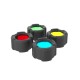Filtros de Cuatro Colores + Protector Led Lenser Para Linterna MT10