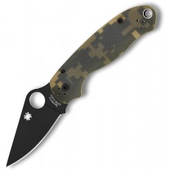 Navaja Spyderco Para 3 Hoja Negra Plana Camuflaje