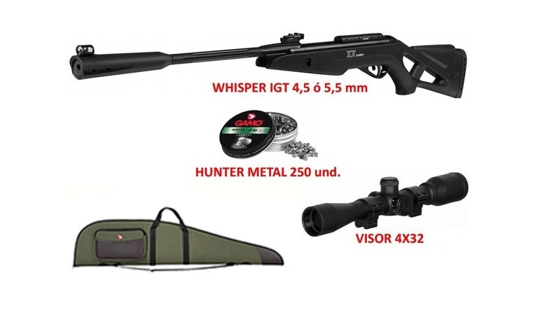 CARABINA GAMO WHISPER MAXXIM+TARJETA CALIBRE 5,5