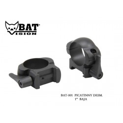 Anillas Weaver/Picatinny Bat Vision 1" Baja