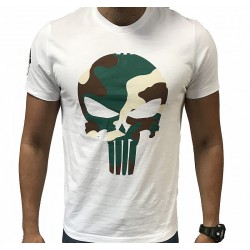 Camiseta Immortal Warrior Calavera Blanca