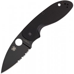 Spyderco Efficient G10 Mixta Hoja Negra