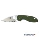 Spyderco Efficient G10 Parcialmente Serrada Verde