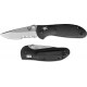 Benchmade Mini Griptilian 556S-S30V Drop Point Negro Filo Mixto