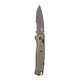 Benchmade Bugout 535SGRY-1 Drop Point Verde Hoja Negra Filo Mixto