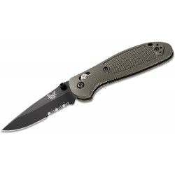 Benchmade Mini Griptillian 556SBKOD-S30V Drop Point Verde Hoja Negra Filo Mixto