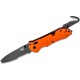 	Benchmade Triage 916SBK-ORG Drop Point Naranja Hoja Negra Filo Mixto Con Gancho