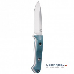 Benchmade Bushcrafter 162 Drop Point Azul Funda Piel