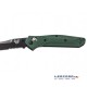 Benchmade 940SBK Sheepsfoot Verde Hoja Negra Filo Mixto