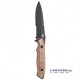 Benchmade Nimravus 140SBKSN Drop Point Coyote Hoja Negra Filo Mixto Funda Nylon