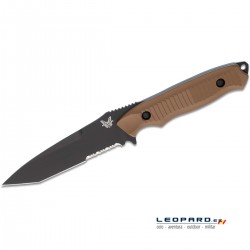 Benchmade Nimravus 141SBKSN Tanto Coyote Hoja Negra Filo Mixto Funda Nylon