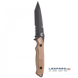 Benchmade Nimravus 141SBKSN Tanto Coyote Hoja Negra Filo Mixto Funda Nylon