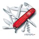 Victorinox - Navaja Suiza Multiusos Huntsman Rojo Traslúcido 15 usos