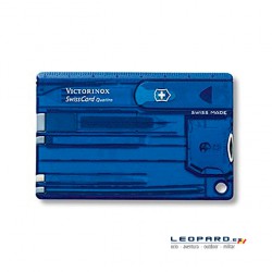 Victorinox - Tarjeta Multiusos Swisscard Quattro Azul Traslúcido 12 Funciones