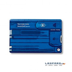 Victorinox - Tarjeta Multiusos Swisscard Quattro Azul Traslúcido 12 Funciones