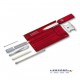 Victorinox - Tarjeta Multiusos Swisscard Quattro Rojo Traslúcido 12 Funciones