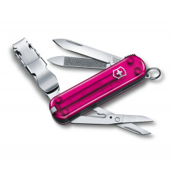 Victorinox - Navaja Suiza Multiusos Nail Clip 580 Rosa Translúcido