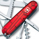 Victorinox - Navaja Suiza Multiusos Huntsman Rojo Traslúcido 15 usos