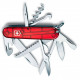 Victorinox - Navaja Suiza Multiusos Huntsman Rojo Traslúcido 15 usos