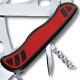 Victorinox - Navaja Suiza Multiusos One Hand Dual Pro Roja-Negra 10 usos