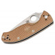 Spyderco Tenacious LWT Tan FRN Filo Liso