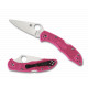 Spyderco Delica 4 Filo Liso Rosa