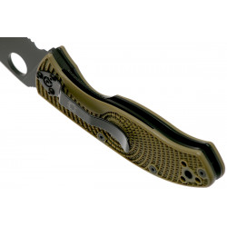 Spyderco Tenacious LWT OD Green Hoja Negra Mixta