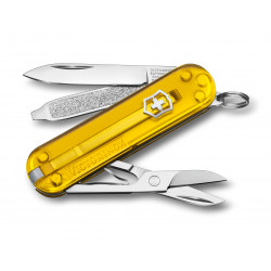 Victorinox Navaja Suiza Multiusos Classic SD 7 usos Tuscan Sun Traslúcido