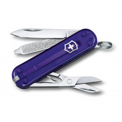 Victorinox Navaja Suiza Multiusos Classic SD 7 usos Persian Indigo Traslúcido 