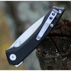 QSP Leopard Linerlock Micarta Negra