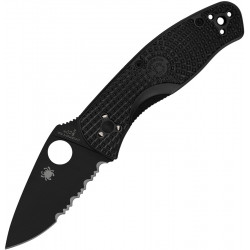 Spyderco Persistence Lightweight Hoja Negra Parcialmente Serrada