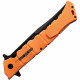 Cold Steel Luzon Linerlock Grande Naranja Hoja Negra