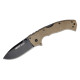 Cold Steel 4-Max Scout Dark Earth Lockback Hoja Negra