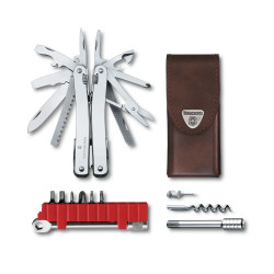 Victorinox - Alicate Multiusos SwissTool Spirit X Plus Ratchet Funda de Piel