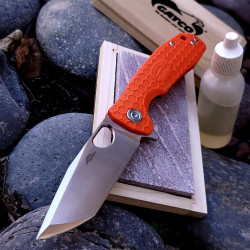 Honey Badger Large Linerlock Tanto Orange